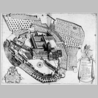 Abbaye de la Trinité de Fécamp, L'abbaye des Mauriste en 1687, Vue vers le Sud, Michel Germain — Bibliothèque nationale de France, Wikipedia.jpg